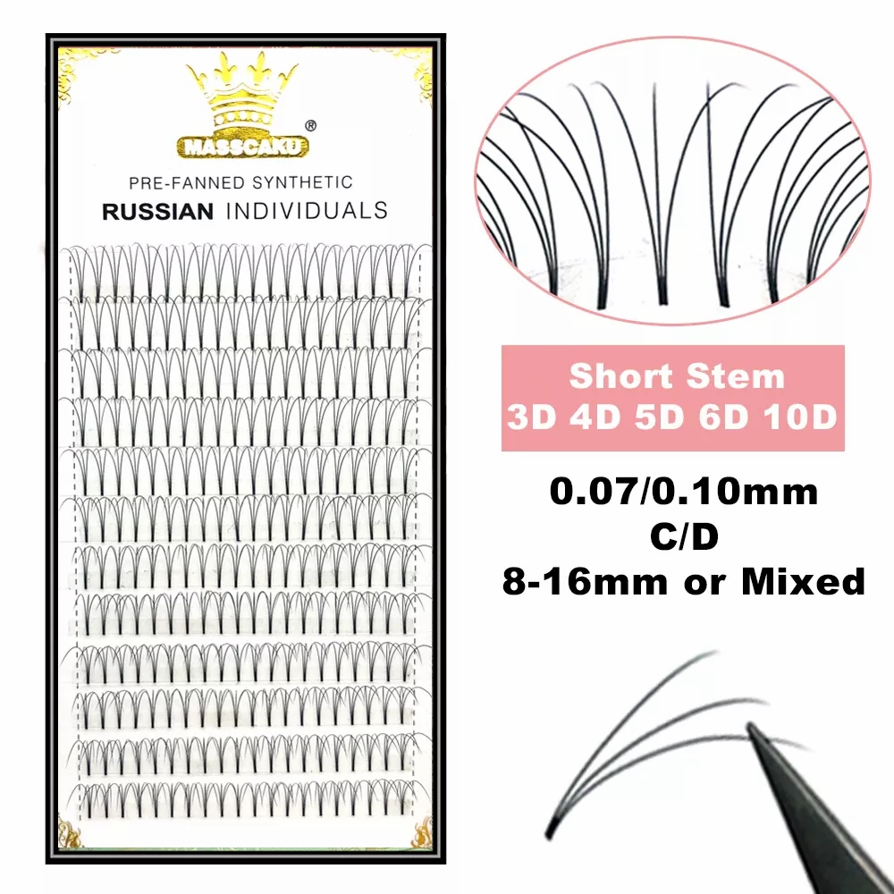 Eyelash Extension Or Extensions - MASSCAKU Hàng Mi Premade Rộng Người