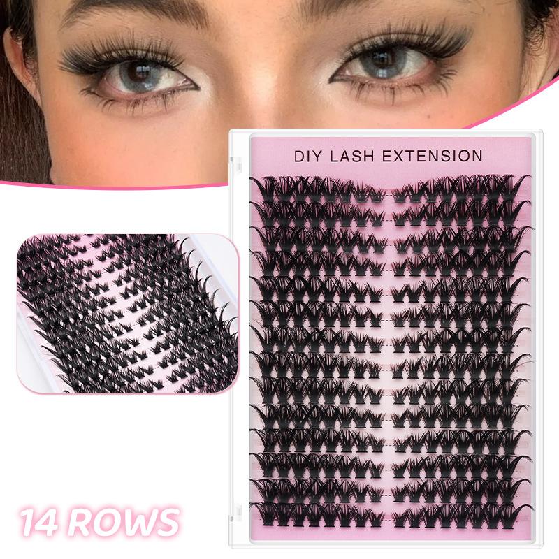 Eyelash Extension Or Extensions - 【M】14 Rows DIY Lashes Extension Cluster