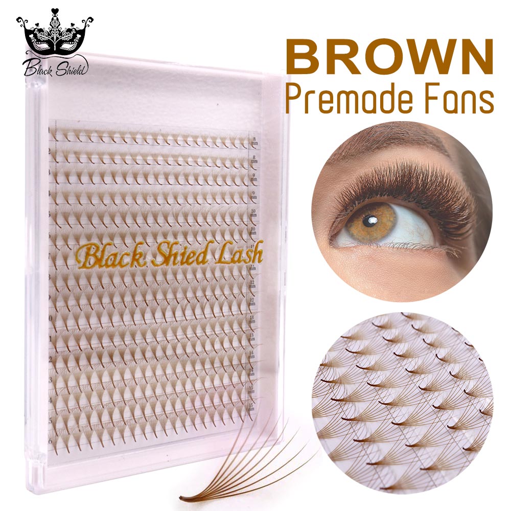Eyelash Extension Russian - 320 Colored Pointy Base Brown Premade