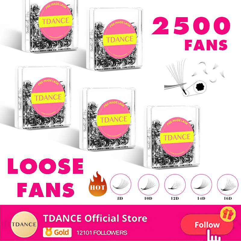 Eyelash Extension Medium - TDANCE 2500Fans Pointy Base Loose Fans