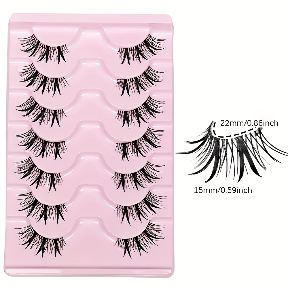7 Pairs Half Eye False Eyelash - đánh giá và giá Eyelash Extension Japan