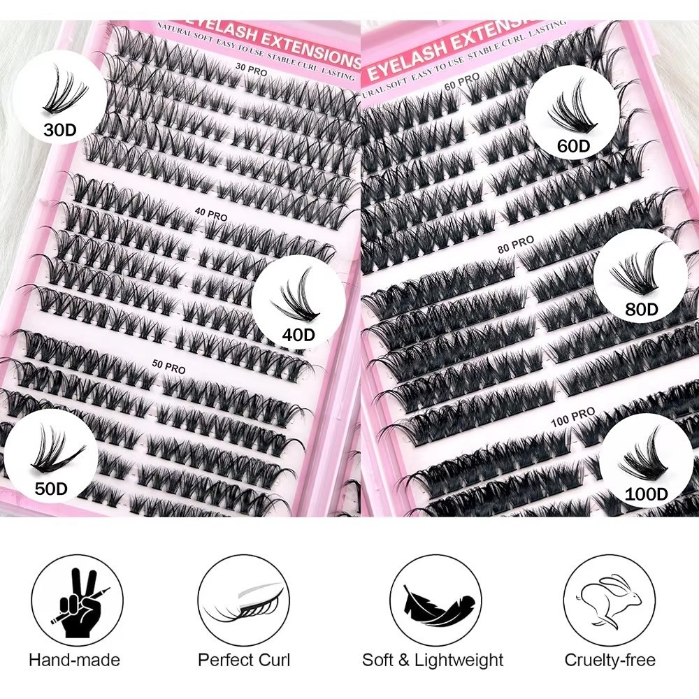 8-16mm Length False Eyelashes  - đánh giá và giá Lash Fan Volume