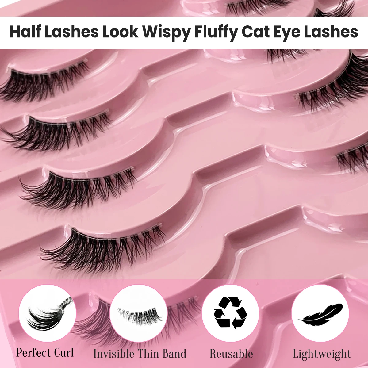 AMSDCN 10 pairs of 3D syntheti - đánh giá và giá Eyelash Extension Medium