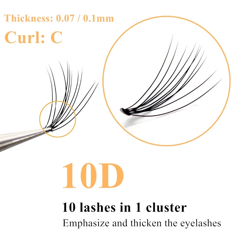 10D Faux Mink Eyelash Clusters - đánh giá và giá Eyelash Extension Russian