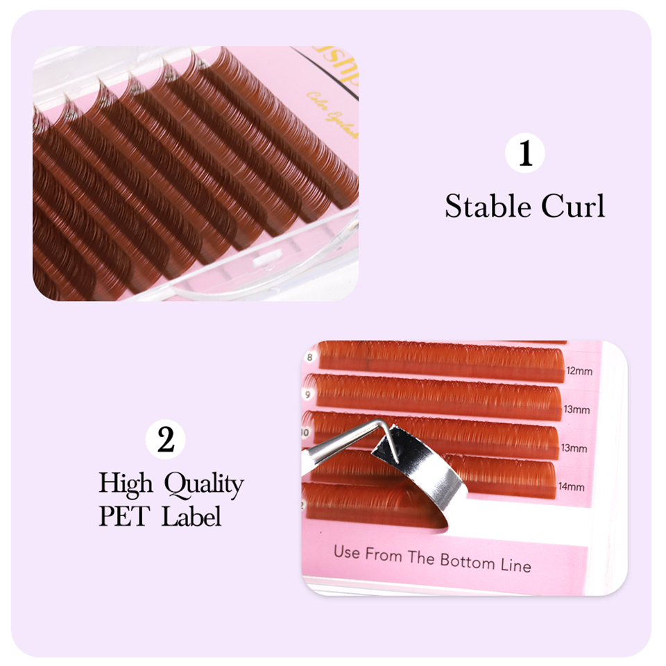 0.05 0.07 Light/Medium/Dark Br - đánh giá và giá Eyelash Extension Medium