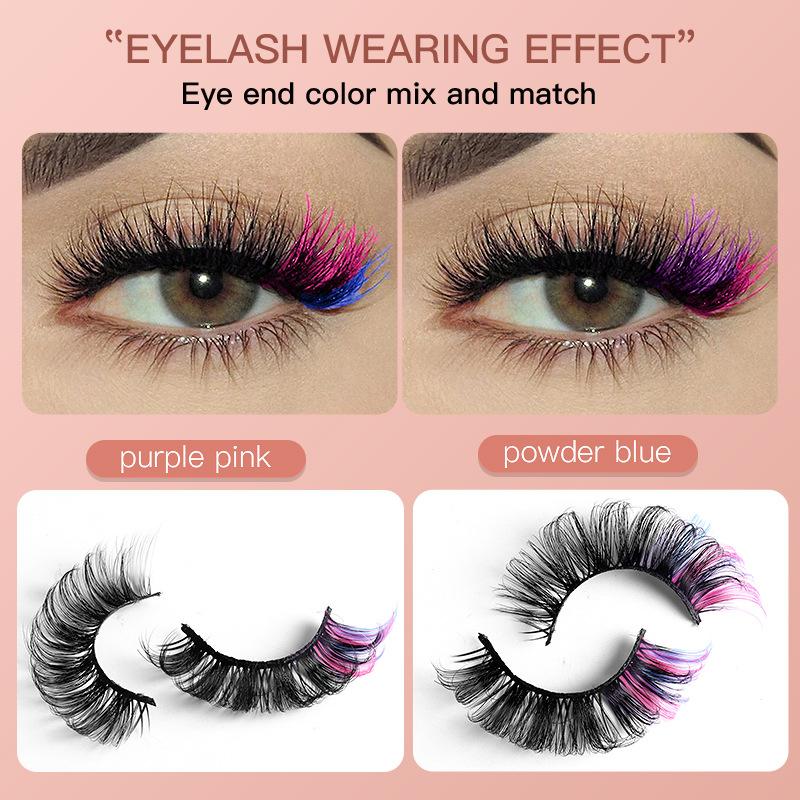 7 Pairs Colorful False Eyelash - đánh giá và giá Eyelash Extension Volume