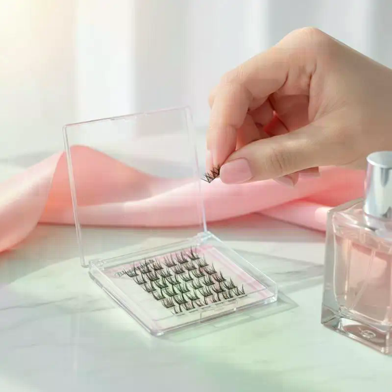 Black Cluster Eyelashes Self A - đánh giá và giá Lash Adhesive Glue