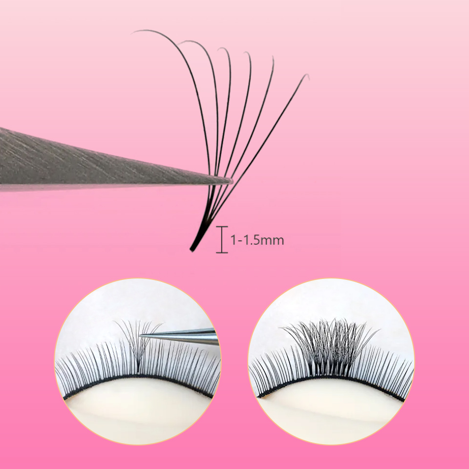 Lashprofessor 3D-40D Cluster L - đánh giá và giá Eyelash Extension Medium