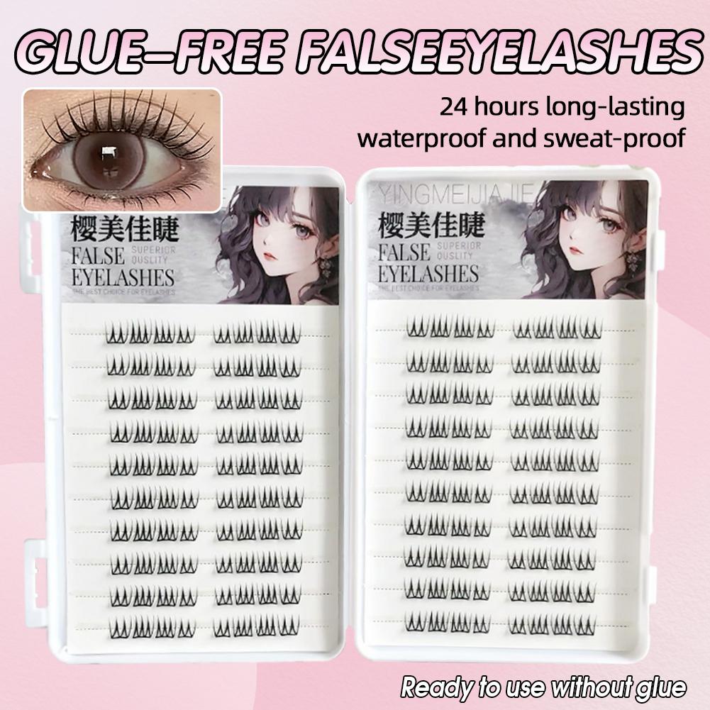 U Shape Glue-free False Eyelas - đánh giá và giá Eyelash Extension Korea