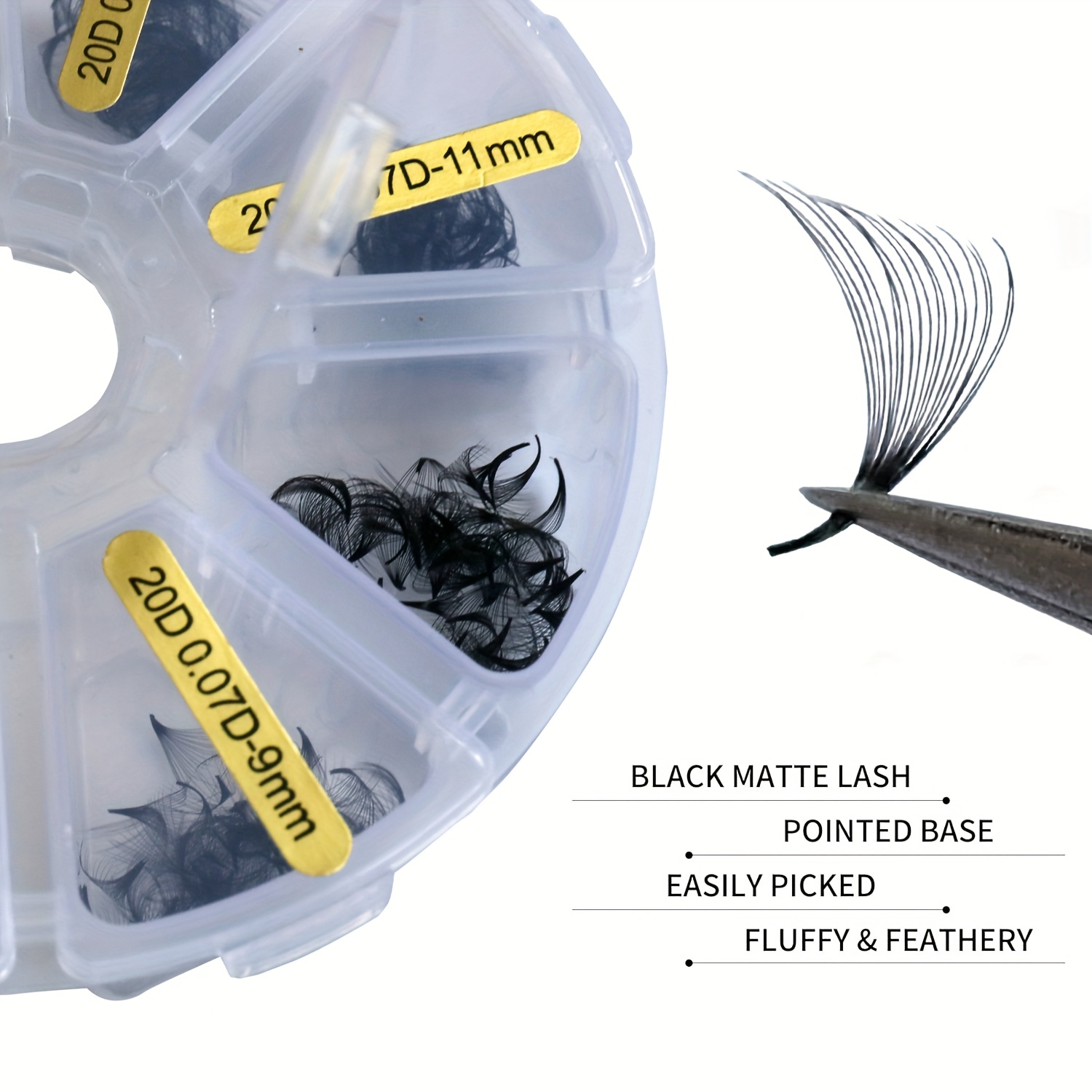 Sackvis 480 Fans Loose 8-15mm  - đánh giá và giá Eyelash Extension Medium