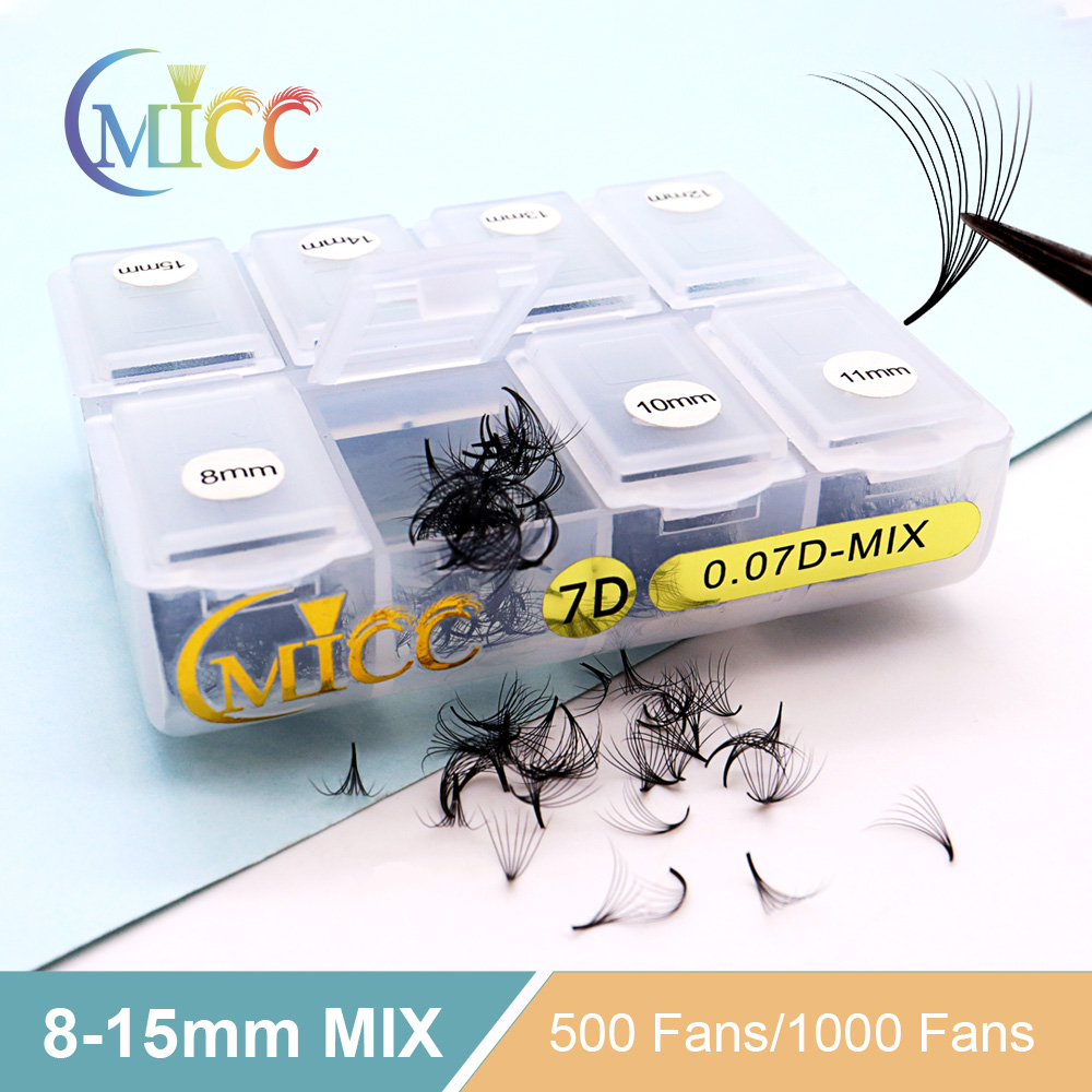 Cmicc 500/1000Fans Mixed Lengt - đánh giá và giá Eyelash Extension Medium