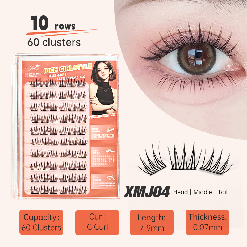 Yelix DIY Self-Adhesive Cluste - đánh giá và giá Eyelash Extension Korea