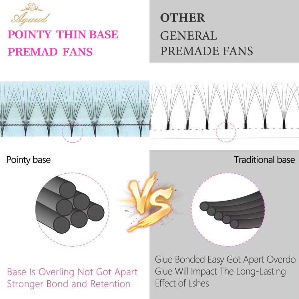 AGUUD 30d 40d Premade Fans Eye - đánh giá và giá Eyelash Extension Medium