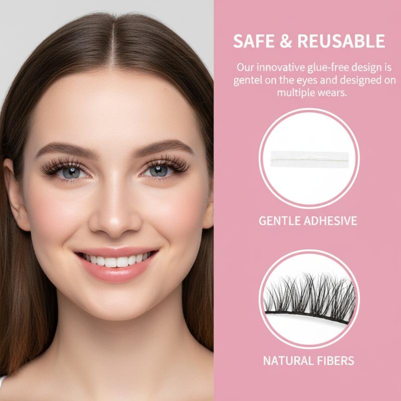 Black Cluster Eyelashes Self A - đánh giá và giá Lash Adhesive Glue