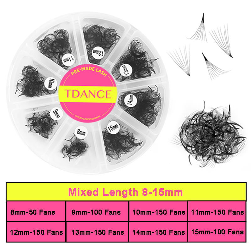 TDANCE 1000 Fans Loose Fan Mix - đánh giá và giá Eyelash Extension Medium